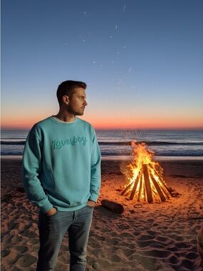 Comfort Colors Aqua 'Loverboy' Crewneck Sweatshirt